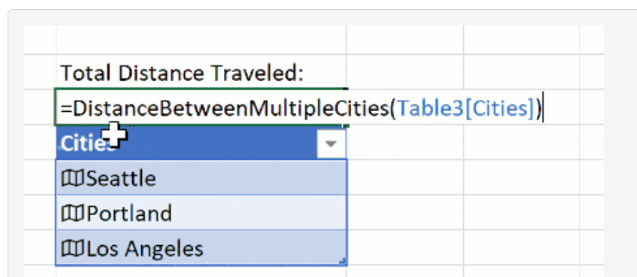 Screenshot from Microsoft Excel blog - Excel array as an argument in a LAMBDA function