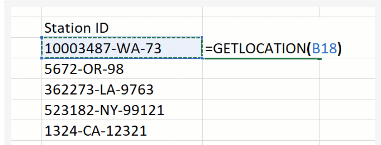 Screenshot from Microsoft Excel blog - LAMBDA function using Excel cell address as an argument